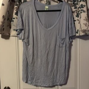 light blue soft pj top